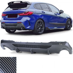 Diffusore posteriore sportivo performance carbon look adatto a BMW 1 Series F40 da 19