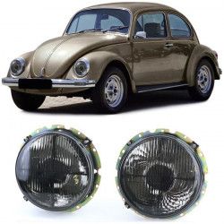 Fari Nero Fumo con mirrino si adattano a VW Beetle + Convertible da 73