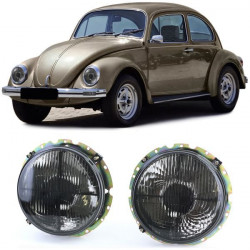 RACES fari anteriori (Crosshair) per VW Beetle + Convertible 73, nero-fumé