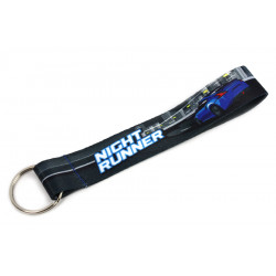 Portachiavi con cordino corto "Night Runner" - Nero