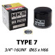 Filtri olio HKS Type 7 Oil Filter 3/4-16 UNF (Nissan CA18, RB, VG30, Toyota 4A-G(Z)E, 1ZZ, 2ZZ) | race-shop.it