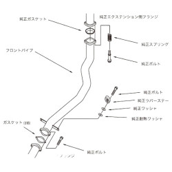 HKS Downpipe per Mitsubishi Lancer Evo 7