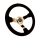 Volanti NRG Rinforzato 3-spoke suede Steering Wheel (350mm) - Gold | race-shop.it
