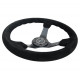 Volanti Volante sportivo a 3 razze NRG, 350mm, pelle scamosciata, calice 75mm, nero | race-shop.it