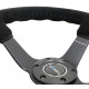 Volanti Volante sportivo a 3 razze NRG, 350mm, pelle scamosciata, calice 75mm, nero | race-shop.it