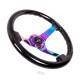 Volanti Volante sportivo a 3 razze NRG, 350mm, legno, calice 75mm, nero/neon/marrone | race-shop.it