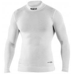 Maglia ignifuga a maniche lunghe omologata FIA SPARCO RW-10 SHIELD PRO, bianco