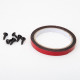 Body kit e accessori visivi RACES Universale 5 ali diffusore posteriore - Nero | race-shop.it