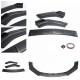 Body kit e accessori visivi RACES paraurti anteriore lip kit per Honda Civic (2016-18) - lucido nero | race-shop.it