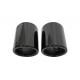 With one outlet Double exhaust tip, black chrome | race-shop.it
