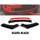 Body kit e accessori visivi RACES Universale paraurti anteriore lip kit con rosso splitter - Glossy | race-shop.it