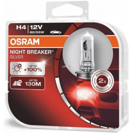 Lampadine e luci allo xeno Osram lampade per fari alogeni NIGHT BREAKER SILVER H4 (2pcs) | race-shop.it