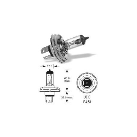 Lampadine e luci allo xeno ELTA VISION PRO 24V 75/70W lampada alogena per fari P45T H4 (1pcs) | race-shop.it