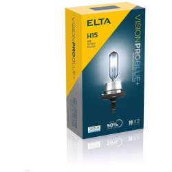 ELTA VISION PRO BLUE+ 12V 15/55W lampade per fari alogeni PGJ23t-1 H15 (2pcs)