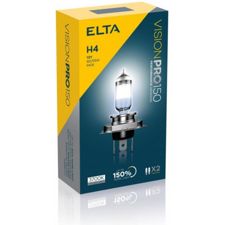 Lampadine e luci allo xeno ELTA VISION PRO 150 12V 60/55W lampade per fari alogeni P43t H4 (2pcs) | race-shop.it