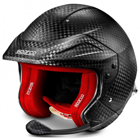 Caschi aperti Helmet Sparco RJ-I SUPERCARBON with FIA 8860-2018, HANS black/red | race-shop.it