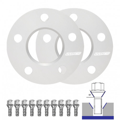 Per modello specifico Set di distanziali ruota 2 Pezzi (di transizione) per Volkswagen CrossGolf&nbsp;&nbsp;- 10mm, 5x112, 57,1 | race-shop.it