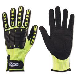 Guanti da meccanico Sparco SPORTAC, nero/giallo