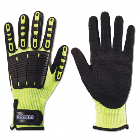 Attrezzature per i meccanici Mechanics` glove Sparco SPORTAC protective black/yellow | race-shop.it