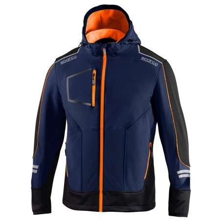 Felpe con cappuccio e giacche SPARCO TECH SOFT-SHELL TW blue/orange | race-shop.it