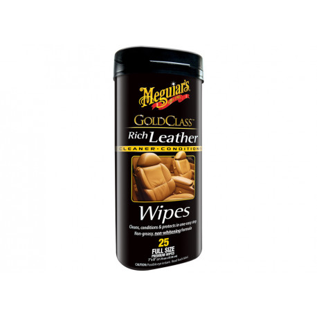 Interni Meguiars Gold Class Rich Leather Wipes - salviette per la manutenzione della pelle naturale e artificiale, 25 ks | race-shop.it