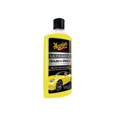 Washing Meguiars Ultimate Wash & Wax - luxusní, nejkoncentrovanější autošampon s příměsí karnauby a polymerů, 473 ml | race-shop.it