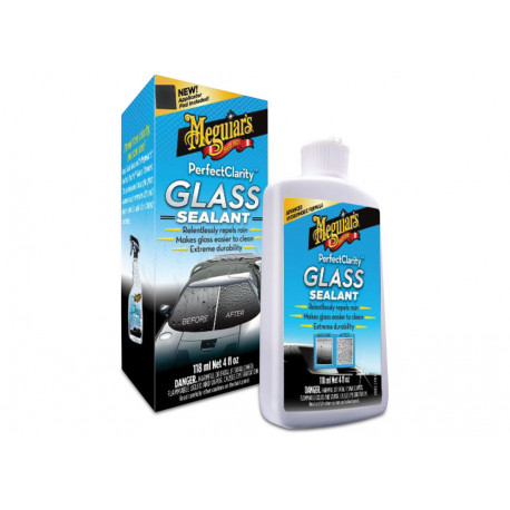Detergenti vetri Meguiars Perfect Clarity Glass Sealant - ochrana skel a oken s efektem tekutých stěračů, 118 ml | race-shop.it