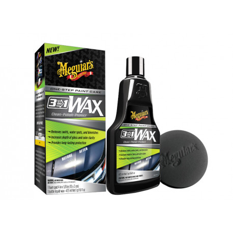 Waxing and paint protection Meguiars 3-in-1 Wax - polish con cera 3 in 1, 473 ml | race-shop.it