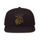 Cappellini Meguiars "M" Logo Snapback - cappellino snapback nero con logo "M" 3D ricamato in oro e nero | race-shop.it