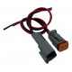 Cavi, occhielli, connettori Deutsch DTM connettore impermeabile a 2 pin (socket&plug) con cavo da 15 cm (0.75MM2) | race-shop.it