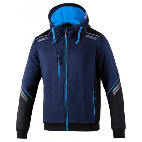 Felpe con cappuccio e giacche SPARCO TECH HOODED FULL ZIP TW - blu | race-shop.it