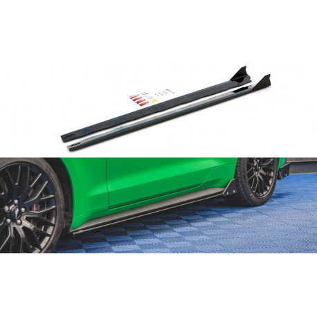 Body kit e accessori visivi Diffusori minigonne laterali + Flaps Ford Mustang GT Mk6 Facelift | race-shop.it