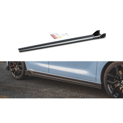 MAXTON DESIGN diffusori minigonne + alette per Hyundai I30 N Mk3 / Mk3 FL Hatchback/Fastback, nero lucido, V5