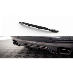 MAXTON DESIGN splitter posteriore centrale per BMW X3 M40i / M40d G01 (con barre verticali), nero lucido