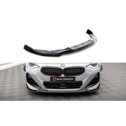 MAXTON DESIGN splitter anteriore per BMW 2 Coupe M-Pack / M240i G42, nero lucido, V1