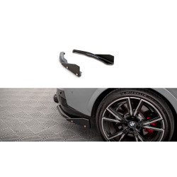 MAXTON DESIGN splitter laterali posteriori + alette per BMW 2 Coupe M240i G42, nero lucido, V2