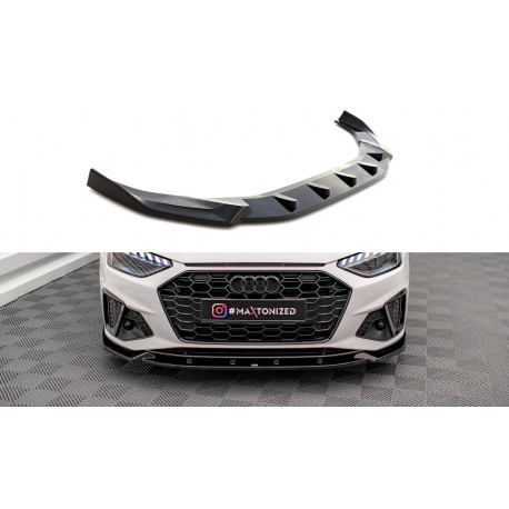 Body kit e accessori visivi MAXTON DESIGN splitter anteriore per Audi A4 S-Line / S4 B9 Facelift, nero lucido, V1 | race-shop.it