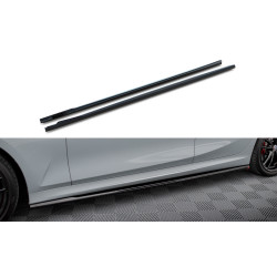 MAXTON DESIGN diffusori minigonne per BMW 3 M340i / M-Pack G20 / G20 Facelift, nero lucido