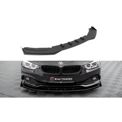 MAXTON DESIGN Street Pro splitter anteriore + alette per BMW 4 Gran Coupe F36, nero