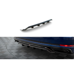 MAXTON DESIGN splitter posteriore centrale per Audi A4 Competition B9 (con barre verticali), nero lucido