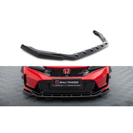 Body kit e accessori visivi MAXTON DESIGN splitter anteriore per Honda Civic Type-R Mk 11, nero lucido, V3 | race-shop.it