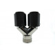 A due uscite Terminale scarico RACES CARBON 2x101mm, ingresso 76mm - Matt Black | race-shop.it