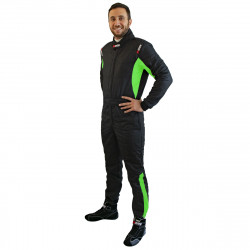 Tuta da corsa omologata FIA RRS Diamond Star, nero/verde