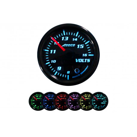 Strumentazione ADDCO 52mm, 7 colori Racing gauge ADDCO, voltmeter, 7 colors | race-shop.it