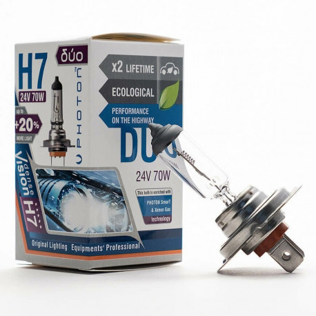 Lampadine e luci allo xeno PHOTON XTREME VISION H7 lampade alogene 24V 70W PX26d +150% (1 pezzo) | race-shop.it
