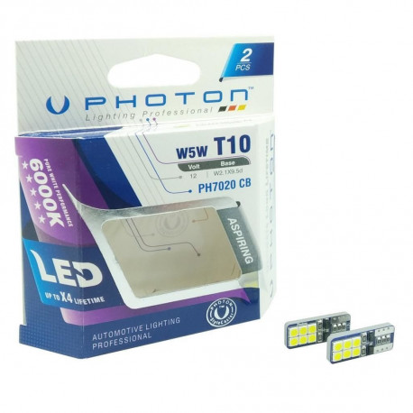 Lampadine e luci allo xeno PHOTON LED EXCLUSIVE SERIES 6000K W5W lampadina 12V 5W W2.1×9.5d CAN (2 pezzi) | race-shop.it