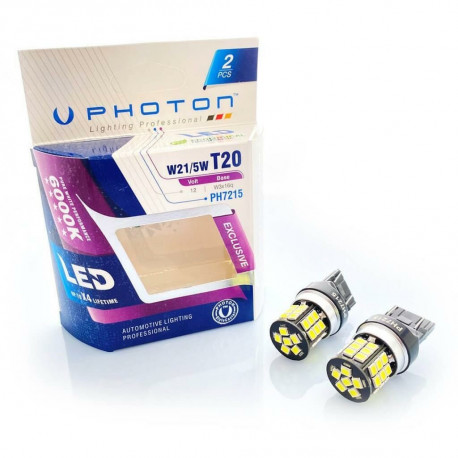 Lampadine e luci allo xeno PHOTON LED EXCLUSIVE SERIES W21/5W lampadina 12-24V 21W/5 W3x16q CAN (2 pezzi) | race-shop.it