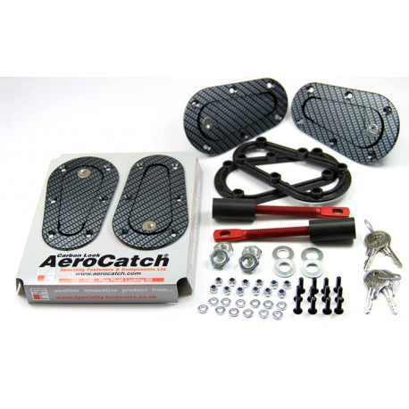 Perni cofano Aerocatch - Flush locking, carbon look | race-shop.it