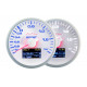 Manometro DEPO 4v1 60mm Bianco - Pressione turbo + Pressione olio + Temperatura olio + Voltmetro