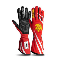 Guanti da gara omologati FIA MOMO CORSA PRO (cuciture esterne), rosso